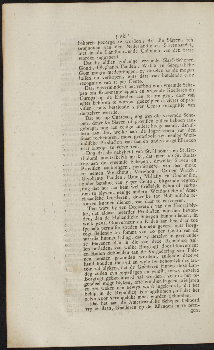 Extract uit het Register der Resolutien van de Hoog Mog. Heeren Staaten Generaal der Vereenigde Nederlanden - 