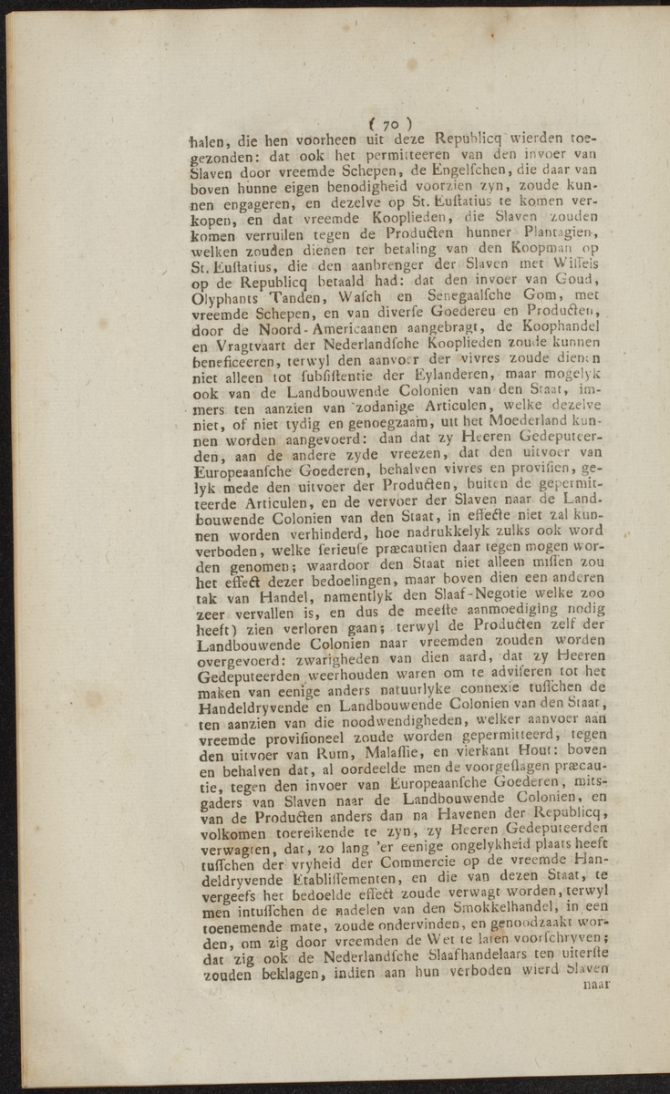 Extract uit het Register der Resolutien van de Hoog Mog. Heeren Staaten Generaal der Vereenigde Nederlanden - 