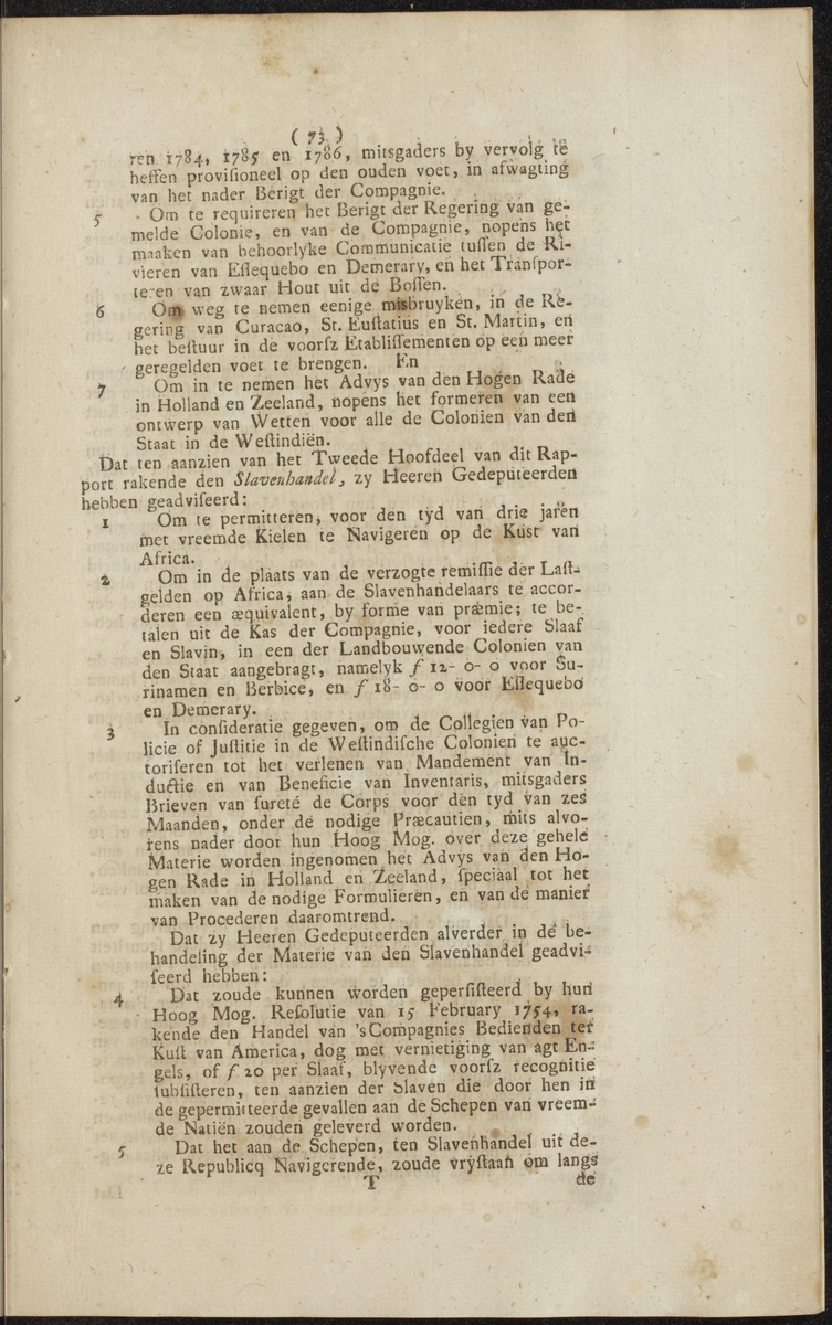 Extract uit het Register der Resolutien van de Hoog Mog. Heeren Staaten Generaal der Vereenigde Nederlanden - 