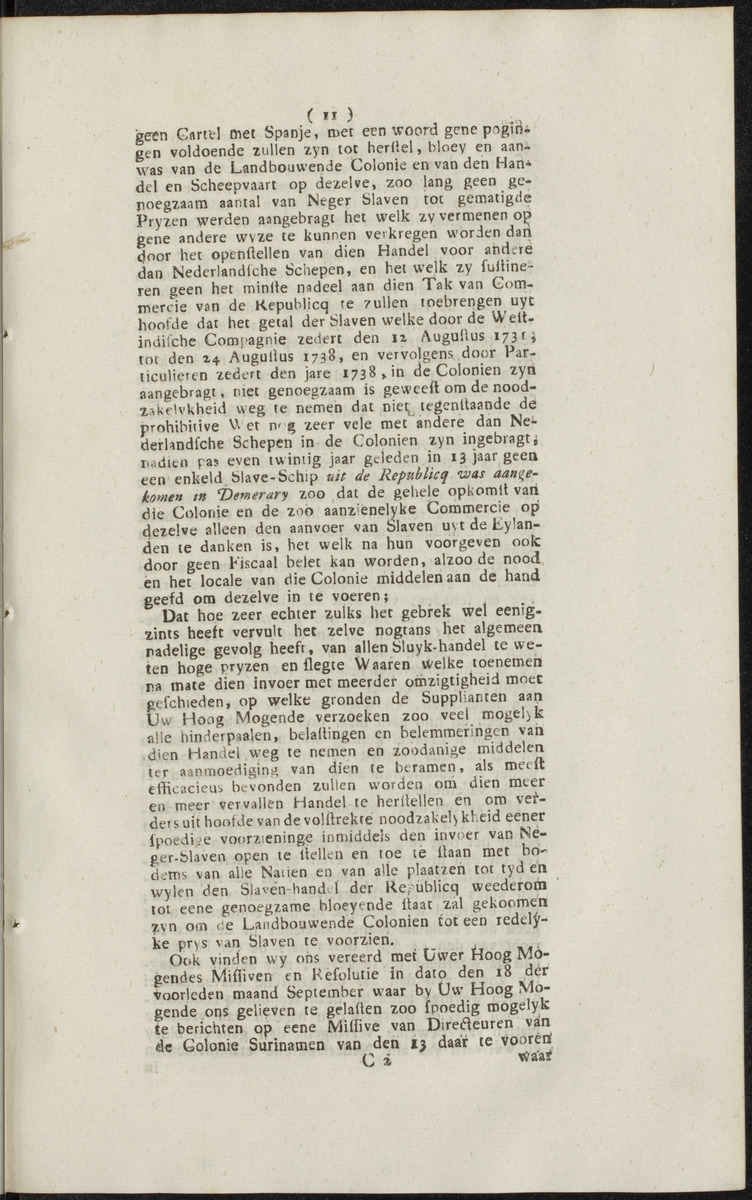 Extract uit het Register der Resolutien van de Hoog Mog. Heeren Staaten Generaal der Vereenigde Nederlanden - 