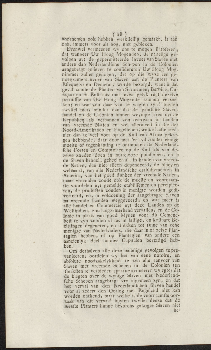 Extract uit het Register der Resolutien van de Hoog Mog. Heeren Staaten Generaal der Vereenigde Nederlanden - 