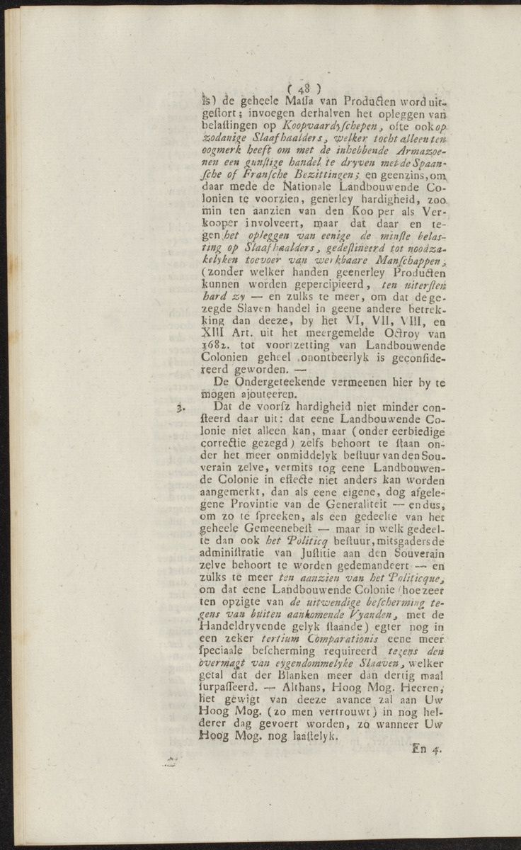 Extract uit het Register der Resolutien van de Hoog Mog. Heeren Staaten Generaal der Vereenigde Nederlanden - 