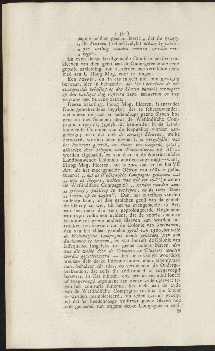 Extract uit het Register der Resolutien van de Hoog Mog. Heeren Staaten Generaal der Vereenigde Nederlanden - 
