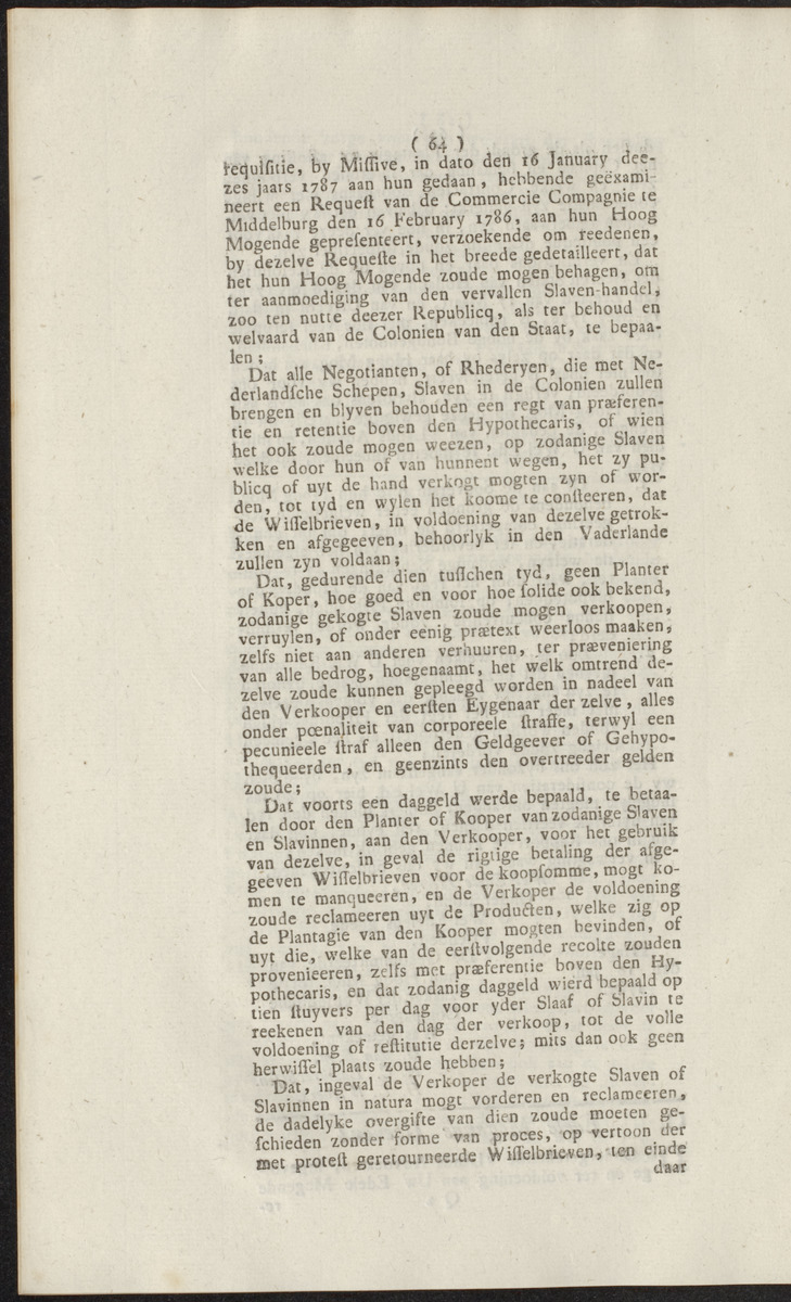 Extract uit het Register der Resolutien van de Hoog Mog. Heeren Staaten Generaal der Vereenigde Nederlanden - 