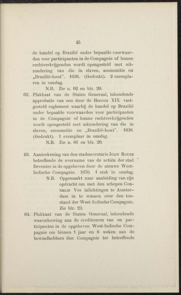 Deventer's participatie in de West-Indische Compagnie - 