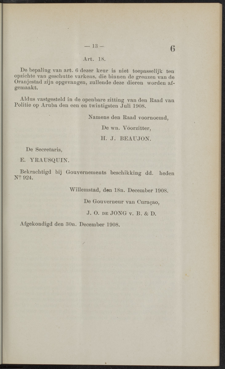 Publicatieblad van Curaçao en onderhoorigheden, behelzende de publicatien, notificatien, reglementen ... voor die bezittingen uitgevaardigd in de jaren .. - 