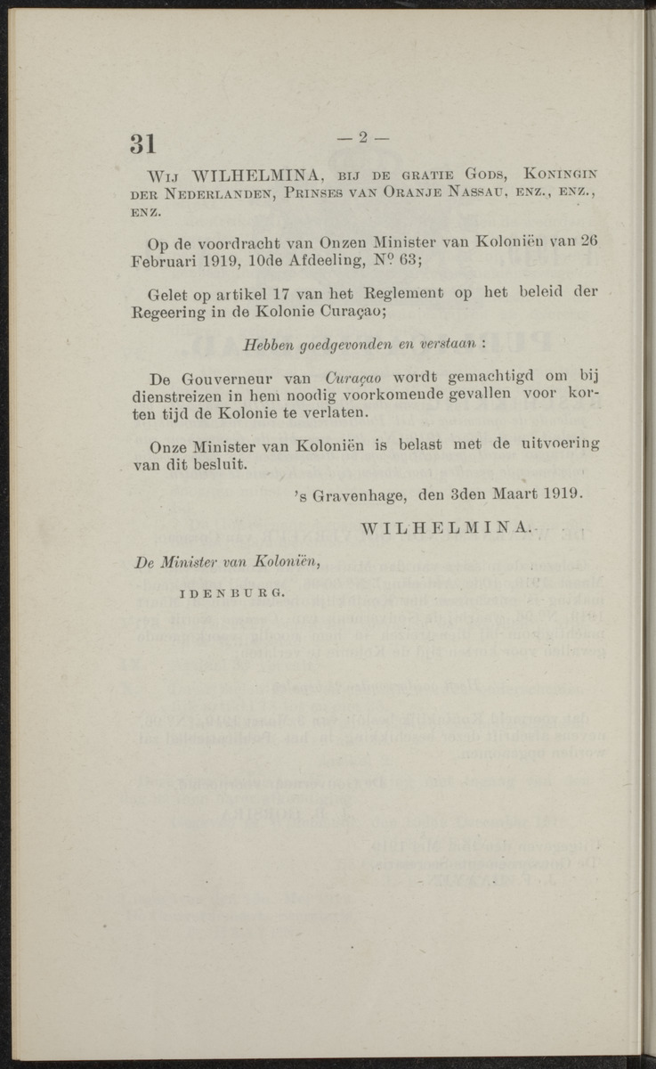 Publicatieblad van Curaçao en onderhoorigheden, behelzende de publicatien, notificatien, reglementen ... voor die bezittingen uitgevaardigd in de jaren .. - 