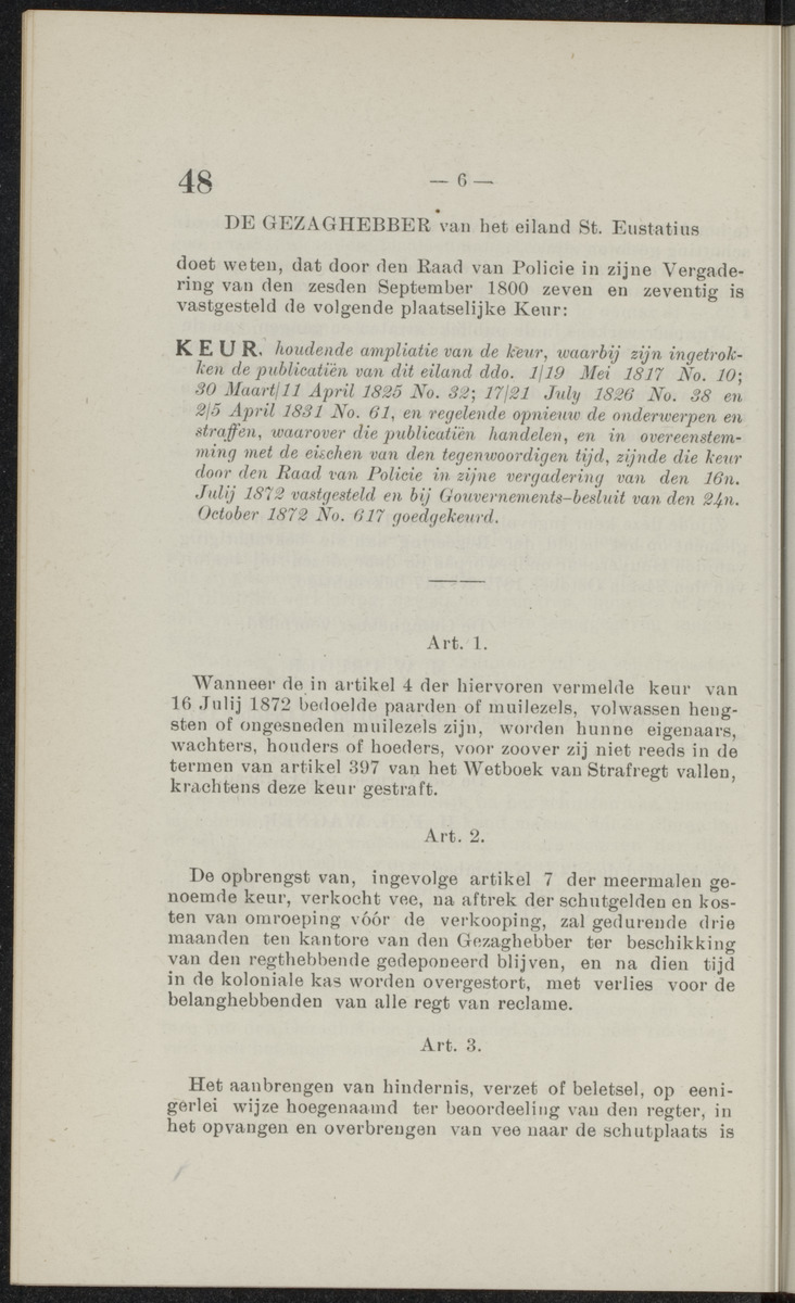 Publicatieblad van Curaçao en onderhoorigheden, behelzende de publicatien, notificatien, reglementen ... voor die bezittingen uitgevaardigd in de jaren .. - 