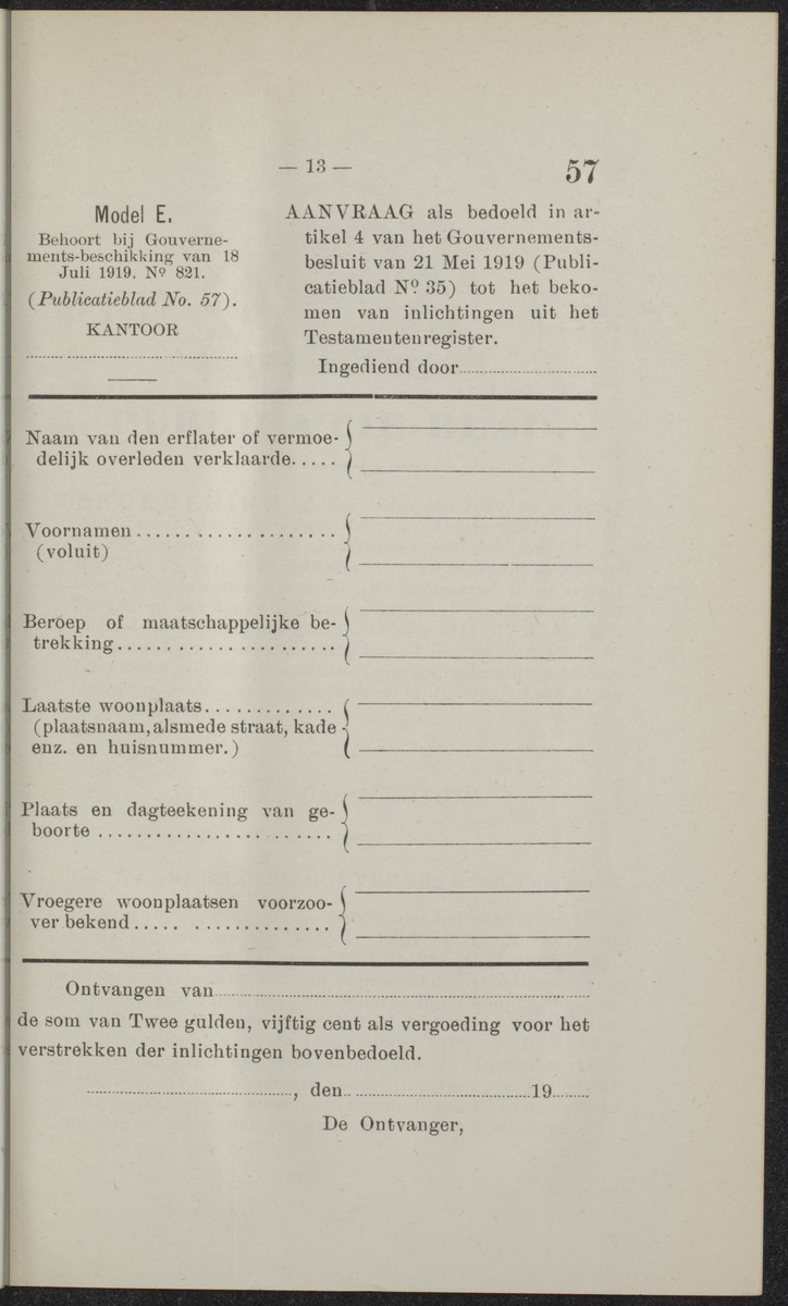 Publicatieblad van Curaçao en onderhoorigheden, behelzende de publicatien, notificatien, reglementen ... voor die bezittingen uitgevaardigd in de jaren .. - 
