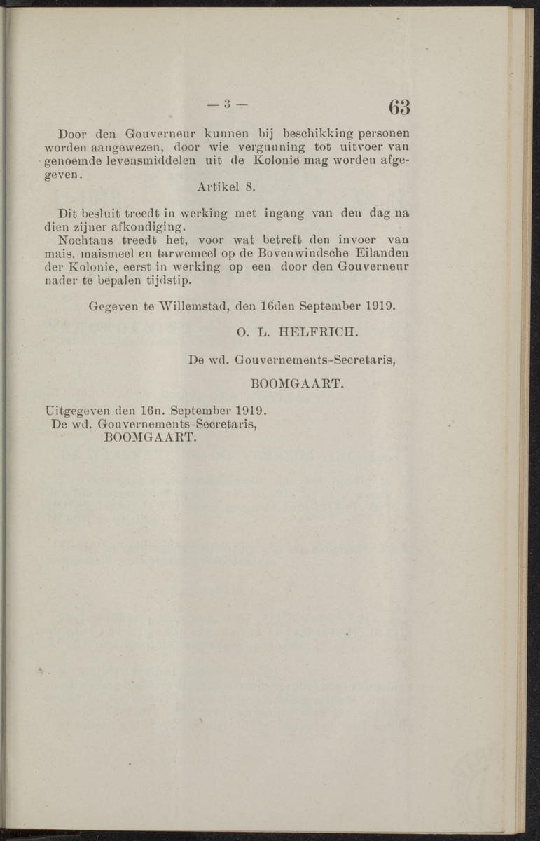 Publicatieblad van Curaçao en onderhoorigheden, behelzende de publicatien, notificatien, reglementen ... voor die bezittingen uitgevaardigd in de jaren .. - 