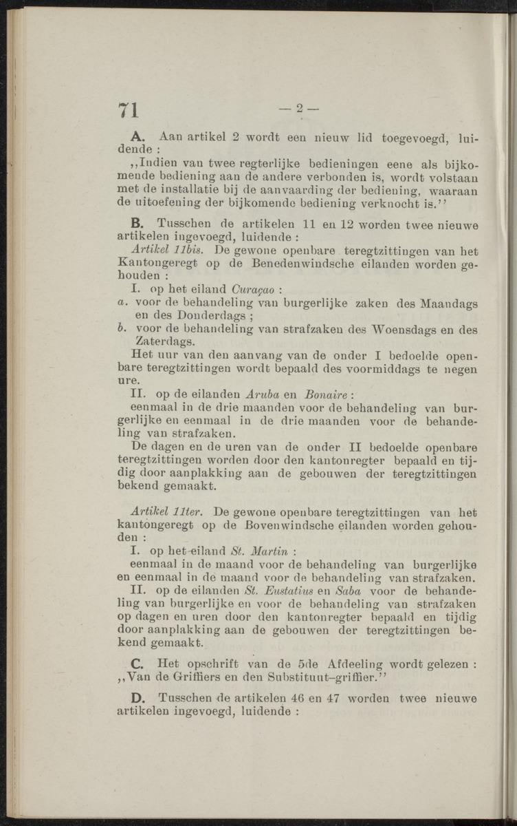 Publicatieblad van Curaçao en onderhoorigheden, behelzende de publicatien, notificatien, reglementen ... voor die bezittingen uitgevaardigd in de jaren .. - 