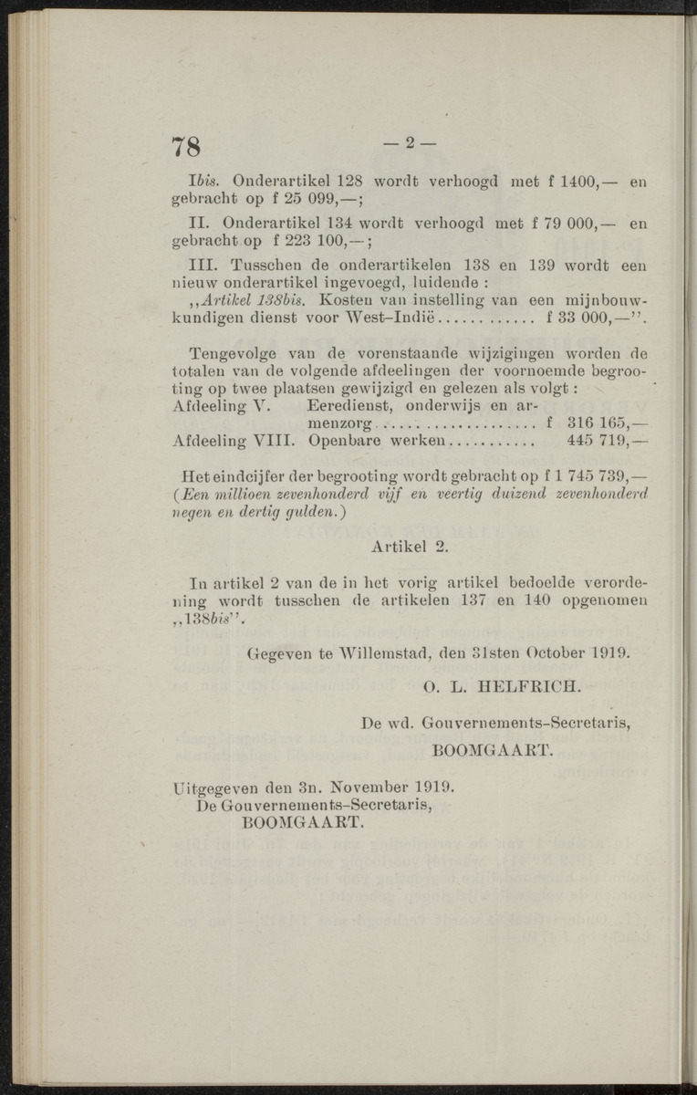 Publicatieblad van Curaçao en onderhoorigheden, behelzende de publicatien, notificatien, reglementen ... voor die bezittingen uitgevaardigd in de jaren .. - 