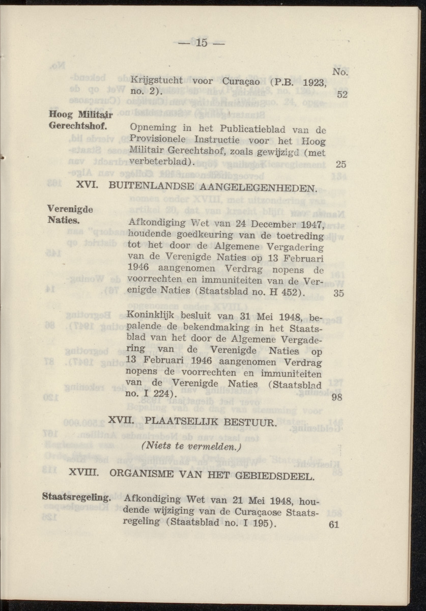 Publicatieblad van Curaçao en onderhoorigheden, behelzende de publicatien, notificatien, reglementen ... voor die bezittingen uitgevaardigd in de jaren .. - 
