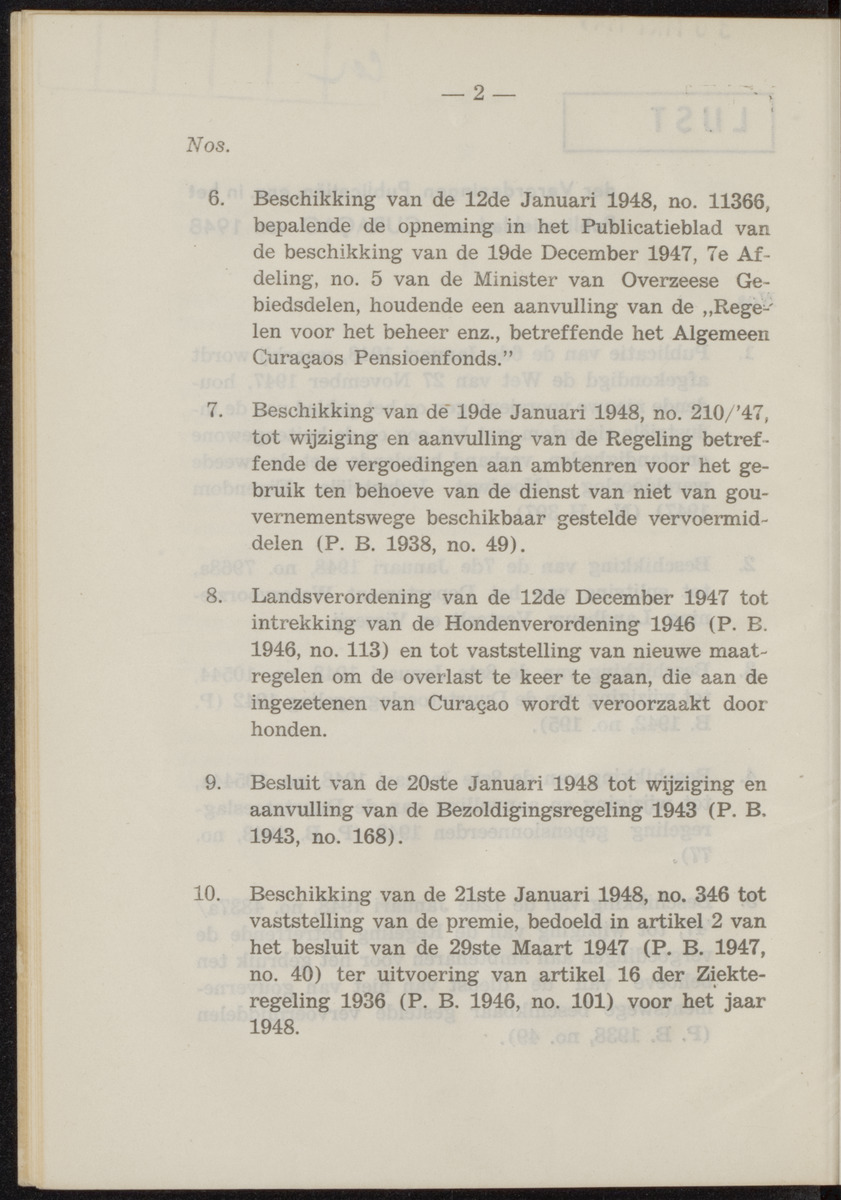 Publicatieblad van Curaçao en onderhoorigheden, behelzende de publicatien, notificatien, reglementen ... voor die bezittingen uitgevaardigd in de jaren .. - 