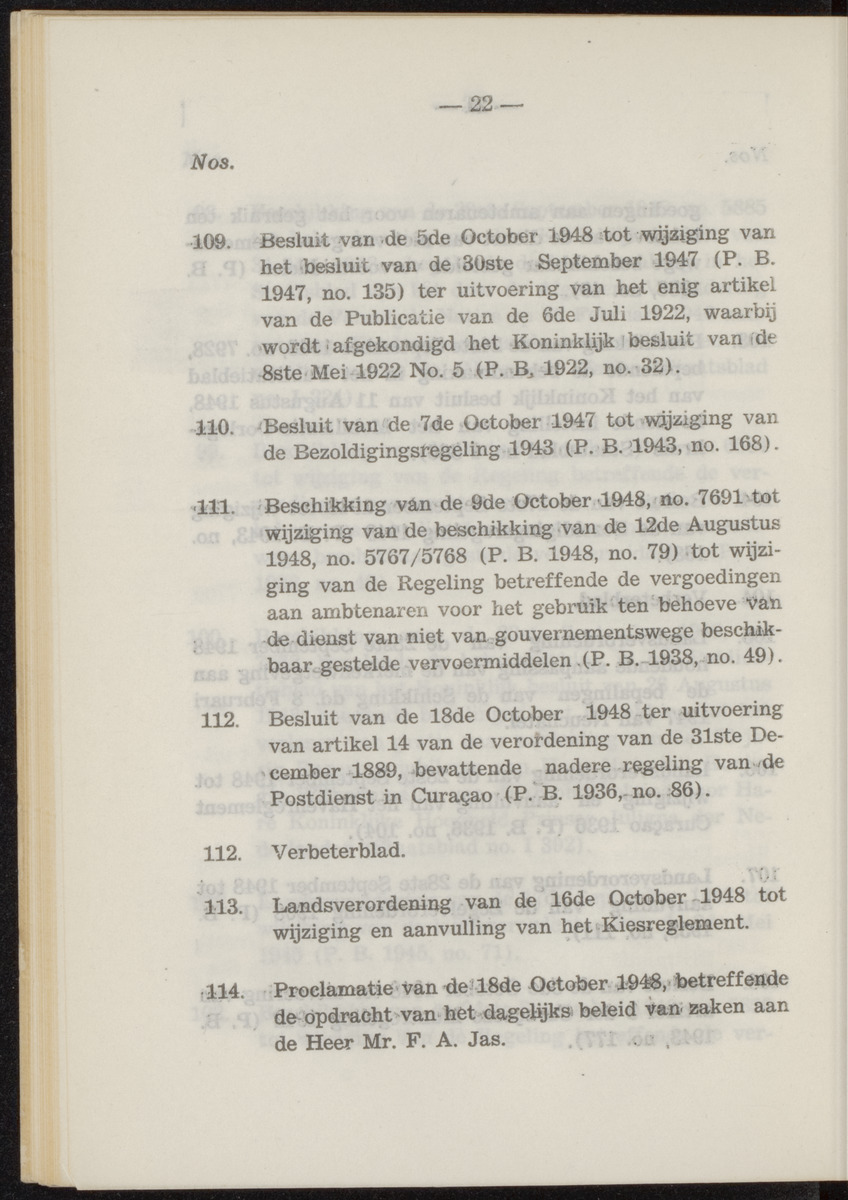 Publicatieblad van Curaçao en onderhoorigheden, behelzende de publicatien, notificatien, reglementen ... voor die bezittingen uitgevaardigd in de jaren .. - 