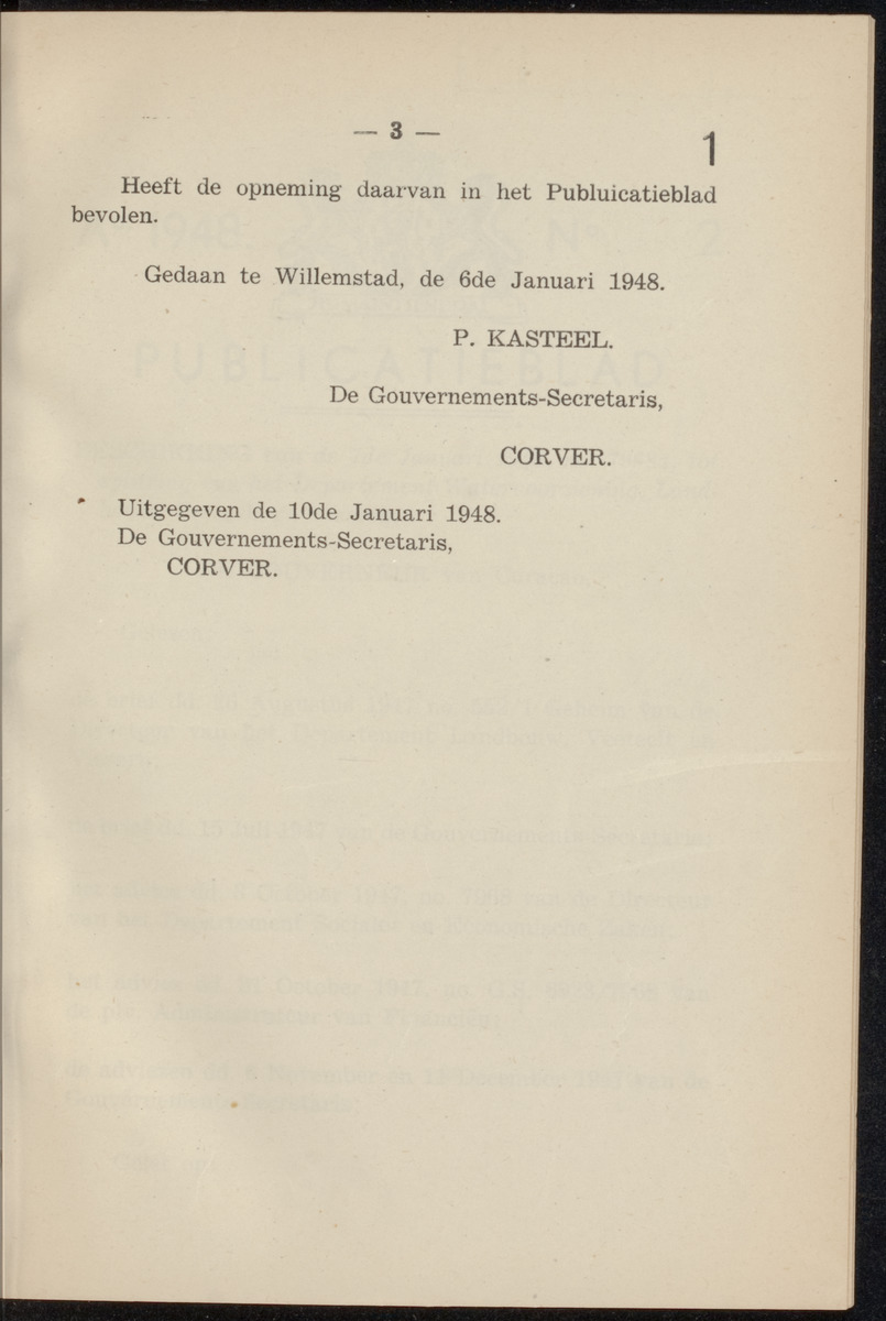 Publicatieblad van Curaçao en onderhoorigheden, behelzende de publicatien, notificatien, reglementen ... voor die bezittingen uitgevaardigd in de jaren .. - 