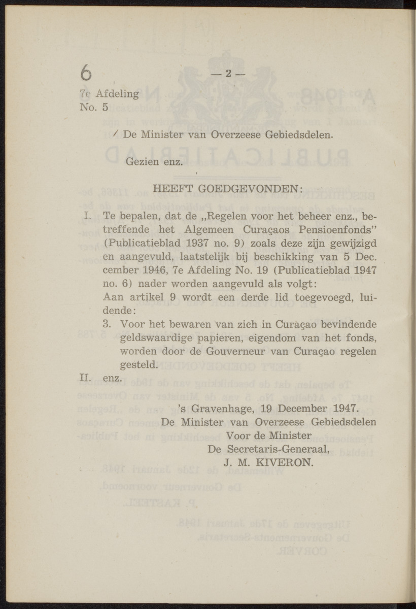 Publicatieblad van Curaçao en onderhoorigheden, behelzende de publicatien, notificatien, reglementen ... voor die bezittingen uitgevaardigd in de jaren .. - 