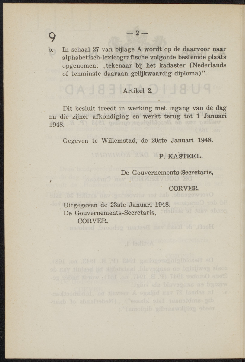 Publicatieblad van Curaçao en onderhoorigheden, behelzende de publicatien, notificatien, reglementen ... voor die bezittingen uitgevaardigd in de jaren .. - 