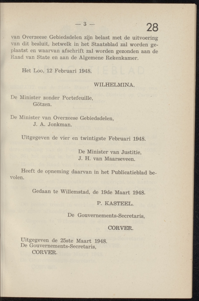 Publicatieblad van Curaçao en onderhoorigheden, behelzende de publicatien, notificatien, reglementen ... voor die bezittingen uitgevaardigd in de jaren .. - 