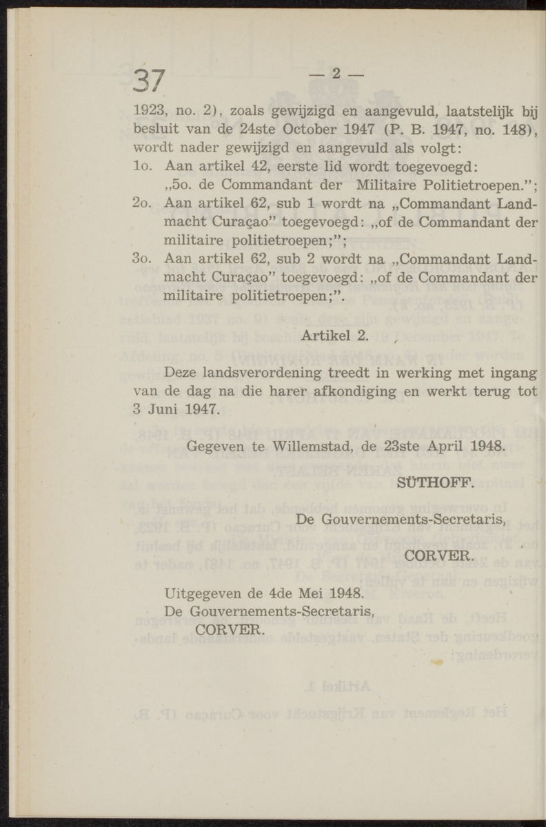 Publicatieblad van Curaçao en onderhoorigheden, behelzende de publicatien, notificatien, reglementen ... voor die bezittingen uitgevaardigd in de jaren .. - 