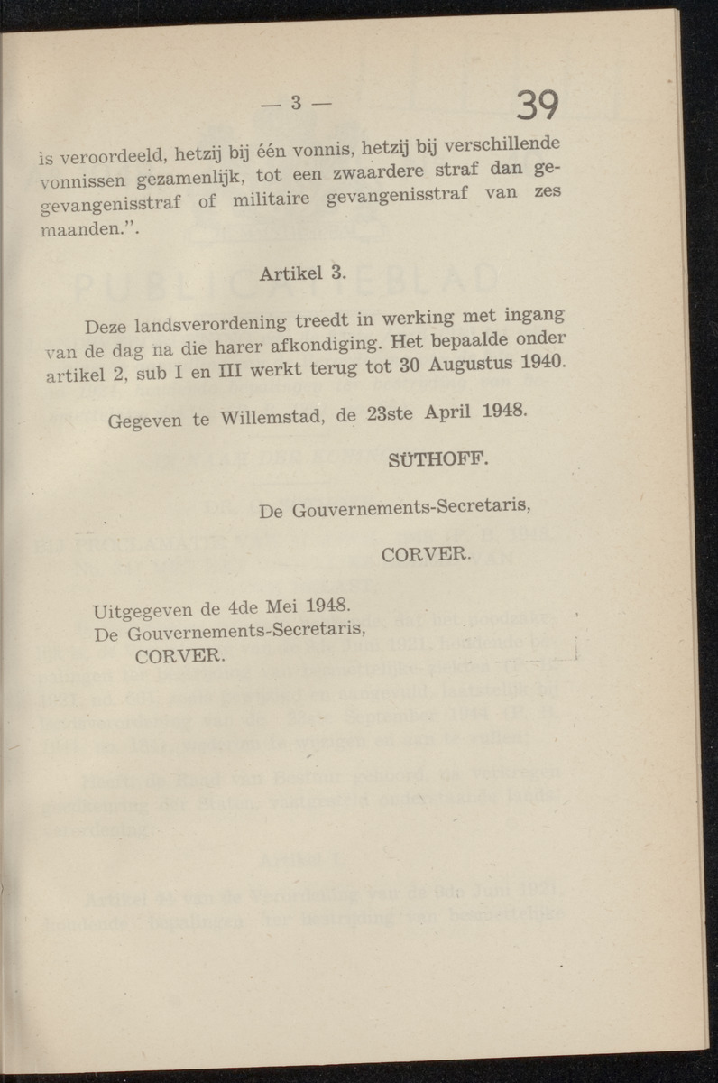 Publicatieblad van Curaçao en onderhoorigheden, behelzende de publicatien, notificatien, reglementen ... voor die bezittingen uitgevaardigd in de jaren .. - 