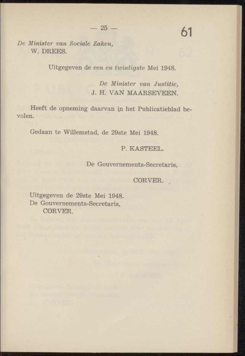 Publicatieblad van Curaçao en onderhoorigheden, behelzende de publicatien, notificatien, reglementen ... voor die bezittingen uitgevaardigd in de jaren .. - 