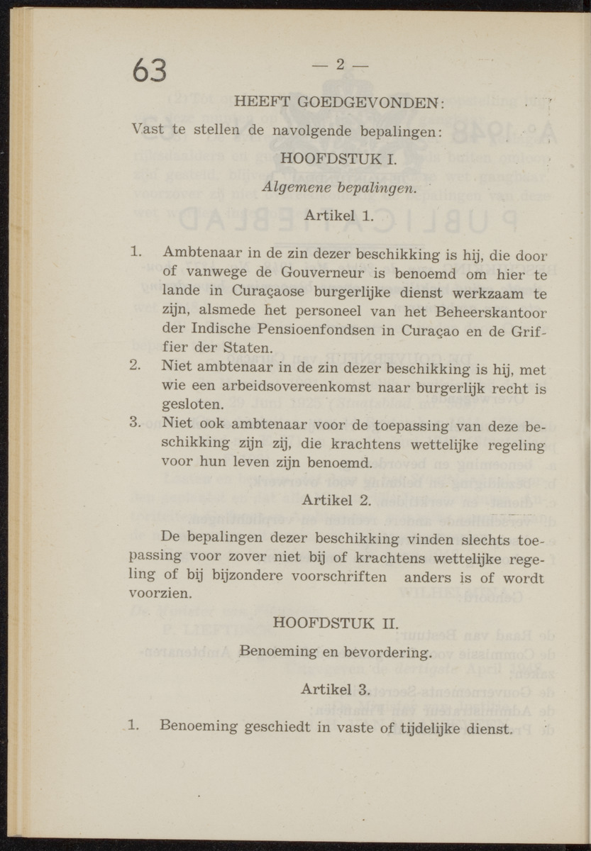 Publicatieblad van Curaçao en onderhoorigheden, behelzende de publicatien, notificatien, reglementen ... voor die bezittingen uitgevaardigd in de jaren .. - 