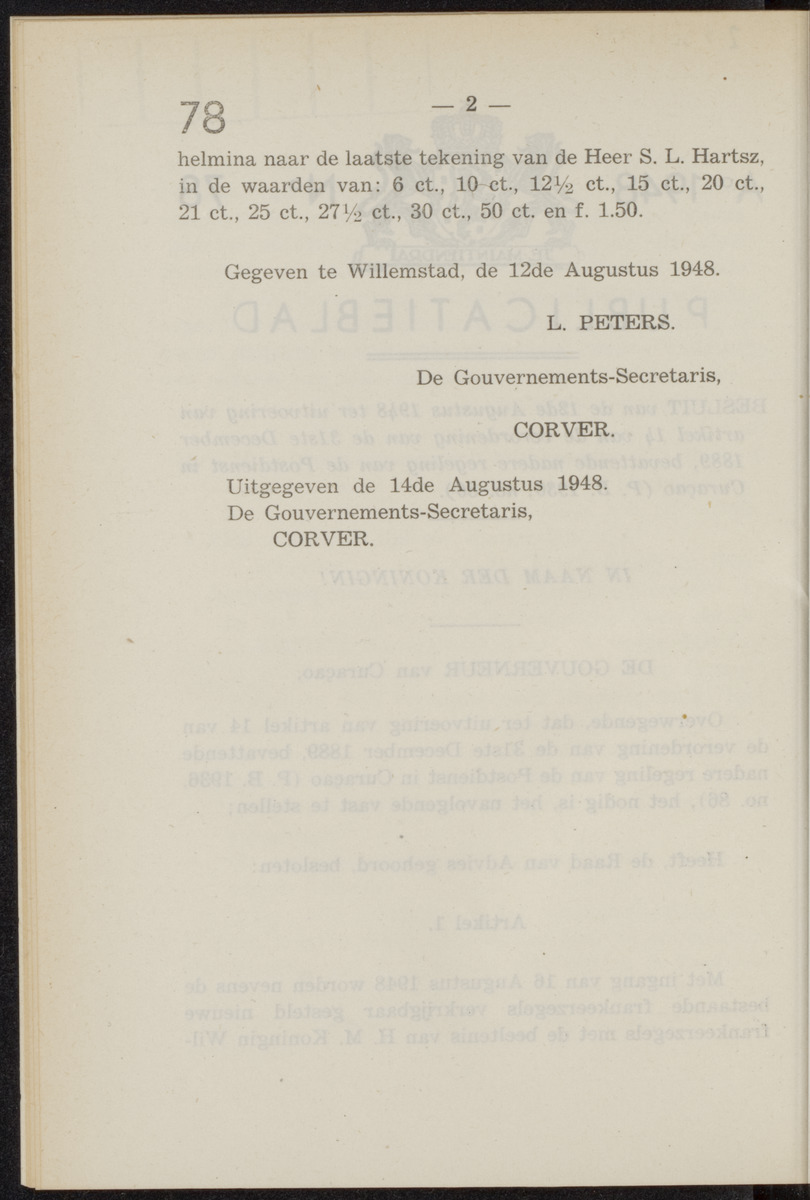 Publicatieblad van Curaçao en onderhoorigheden, behelzende de publicatien, notificatien, reglementen ... voor die bezittingen uitgevaardigd in de jaren .. - 