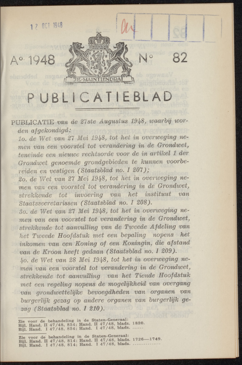 Publicatieblad van Curaçao en onderhoorigheden, behelzende de publicatien, notificatien, reglementen ... voor die bezittingen uitgevaardigd in de jaren .. - 