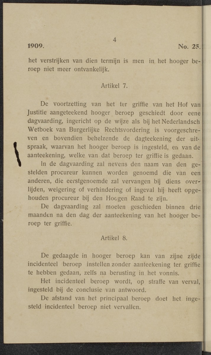 [Regeling van de rechtsmacht van den Hoogen raad der Nederlanden in de koloniën Suriname en Curaçao] - 