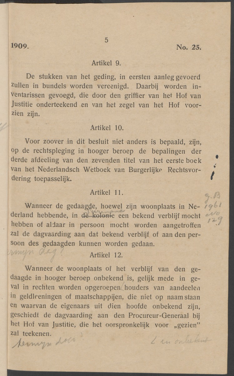 [Regeling van de rechtsmacht van den Hoogen raad der Nederlanden in de koloniën Suriname en Curaçao] - 