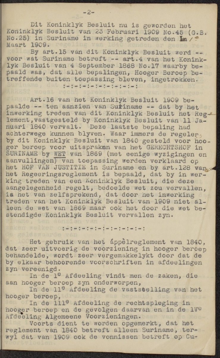 [Regeling van de rechtsmacht van den Hoogen raad der Nederlanden in de koloniën Suriname en Curaçao] - 