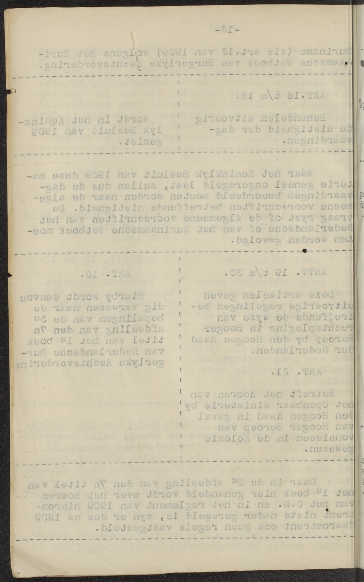 [Regeling van de rechtsmacht van den Hoogen raad der Nederlanden in de koloniën Suriname en Curaçao] - 