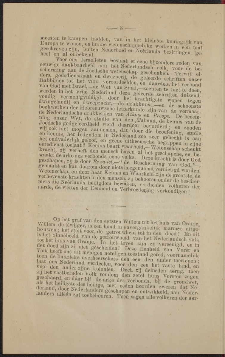 Leerrede uitgesproken in de sinagoge der Ned. Port. Israelietische Gemeente op Curaçao, ter gelegenheid van de viering van den 72en verjaardag van Z.M. den Koning - 