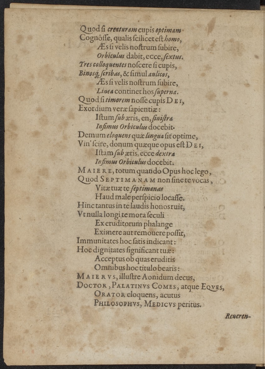 Septimana Philosophica, qua Aenigmata aureola de omni naturae genere a Salomone ... et ... Regina Saba, nec non Hyramo ... in modum Colloquii proponuntur & enodantur - 