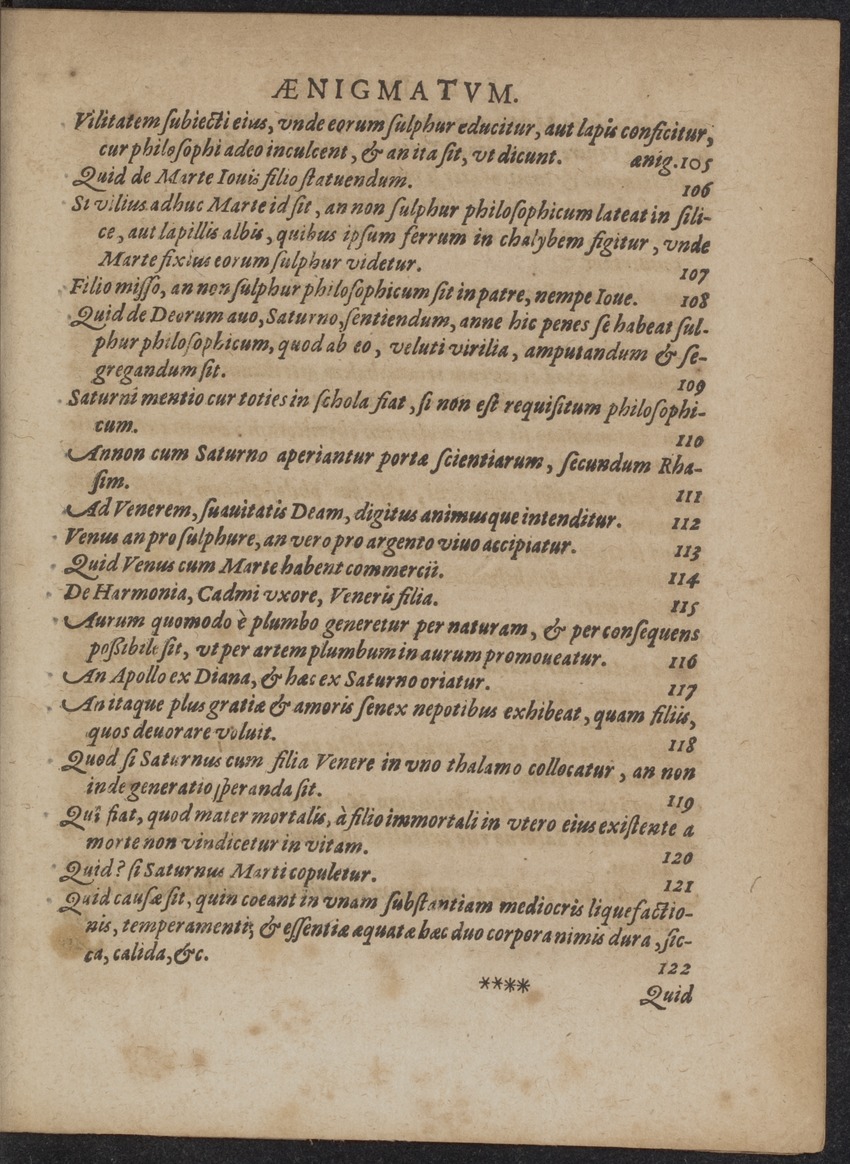 Septimana Philosophica, qua Aenigmata aureola de omni naturae genere a Salomone ... et ... Regina Saba, nec non Hyramo ... in modum Colloquii proponuntur & enodantur - 