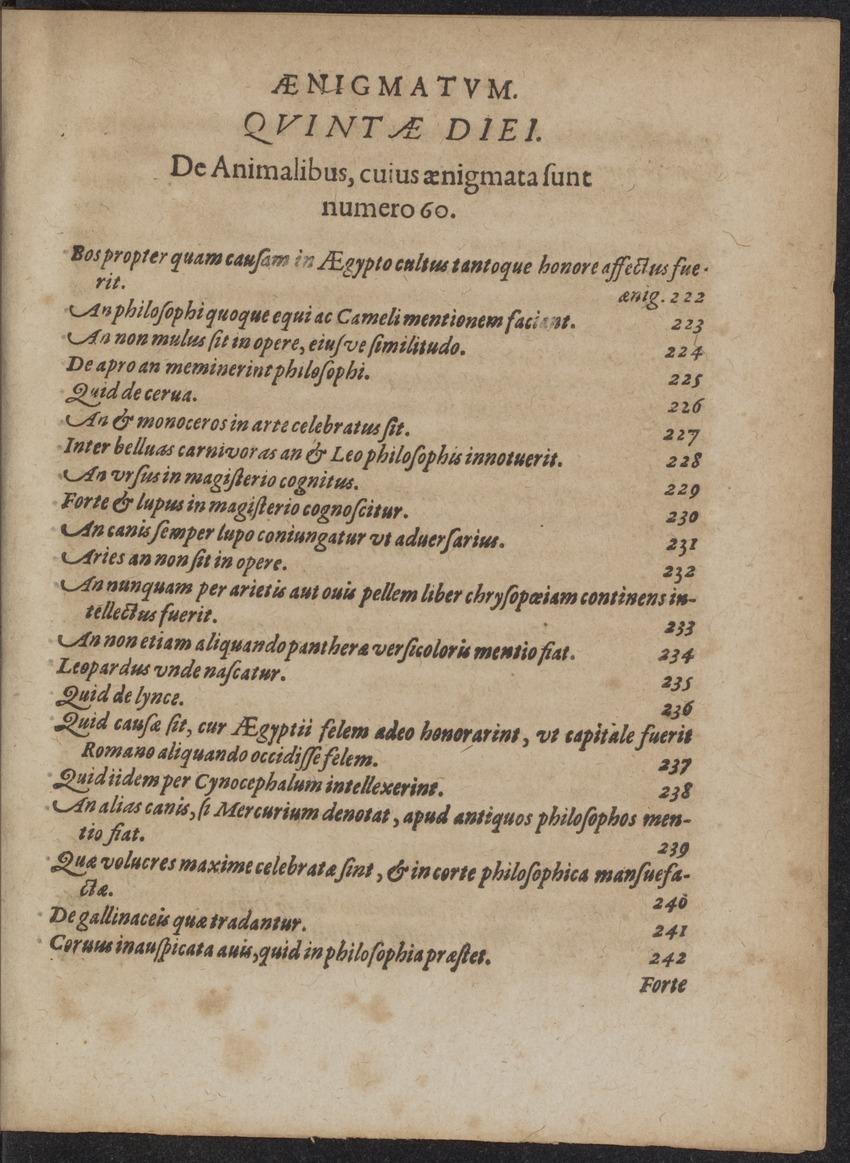 Septimana Philosophica, qua Aenigmata aureola de omni naturae genere a Salomone ... et ... Regina Saba, nec non Hyramo ... in modum Colloquii proponuntur & enodantur - 