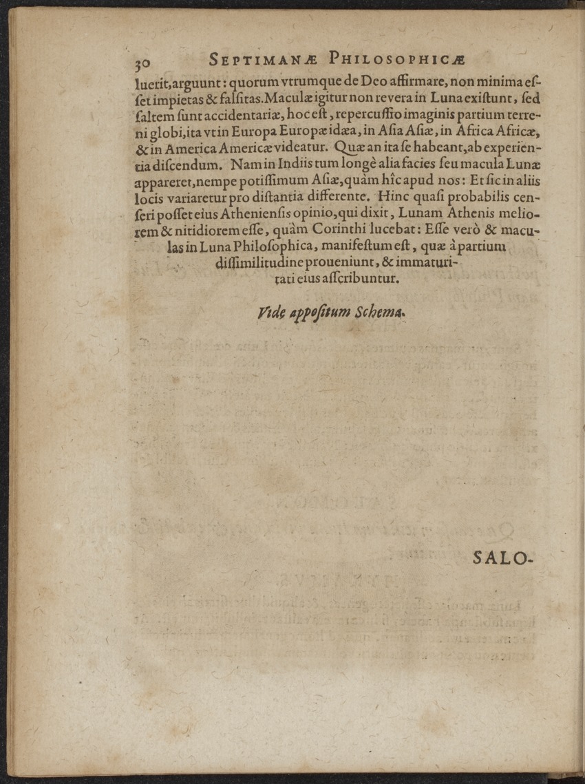 Septimana Philosophica, qua Aenigmata aureola de omni naturae genere a Salomone ... et ... Regina Saba, nec non Hyramo ... in modum Colloquii proponuntur & enodantur - 