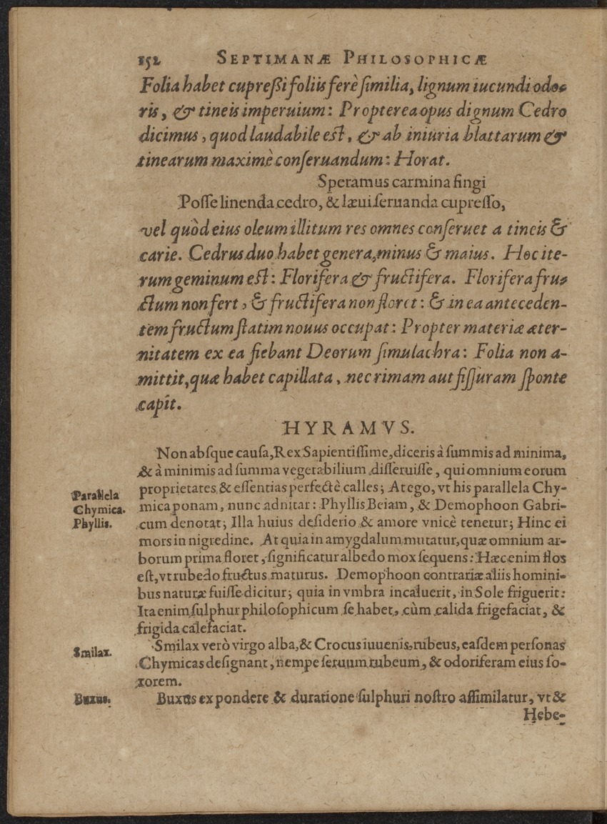 Septimana Philosophica, qua Aenigmata aureola de omni naturae genere a Salomone ... et ... Regina Saba, nec non Hyramo ... in modum Colloquii proponuntur & enodantur - 