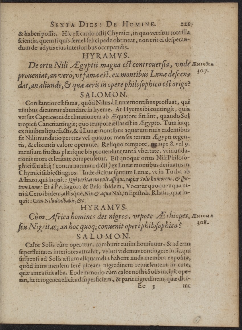 Septimana Philosophica, qua Aenigmata aureola de omni naturae genere a Salomone ... et ... Regina Saba, nec non Hyramo ... in modum Colloquii proponuntur & enodantur - 