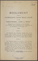 Reglement voor de Commissie voor West-Indië van de Vereeniging "Oost en West"
