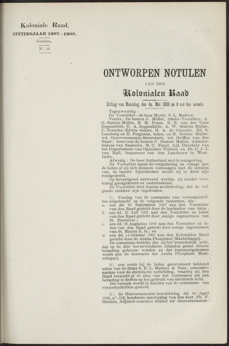 Notulen der zittingen - 