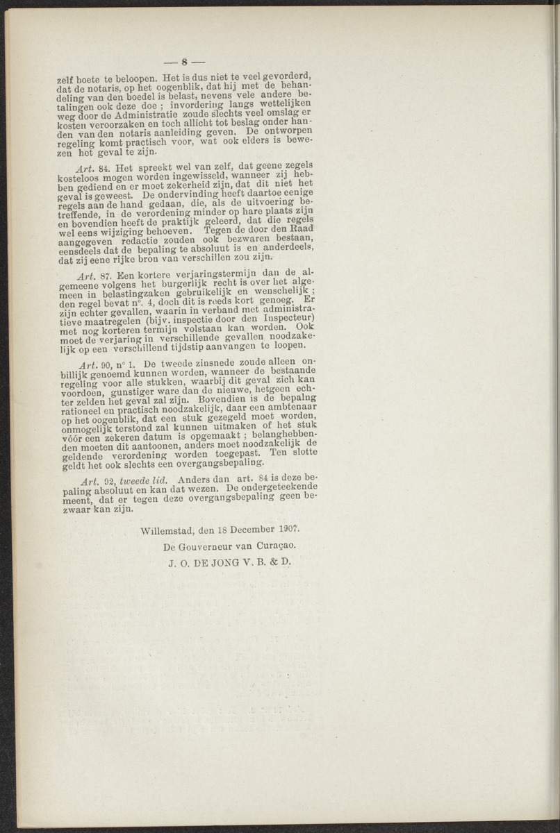 Notulen der zittingen - 