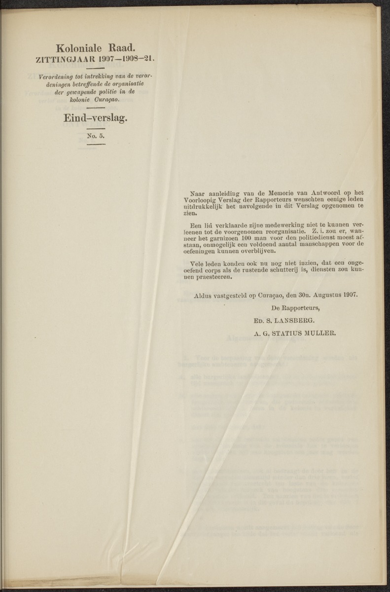Notulen der zittingen - 