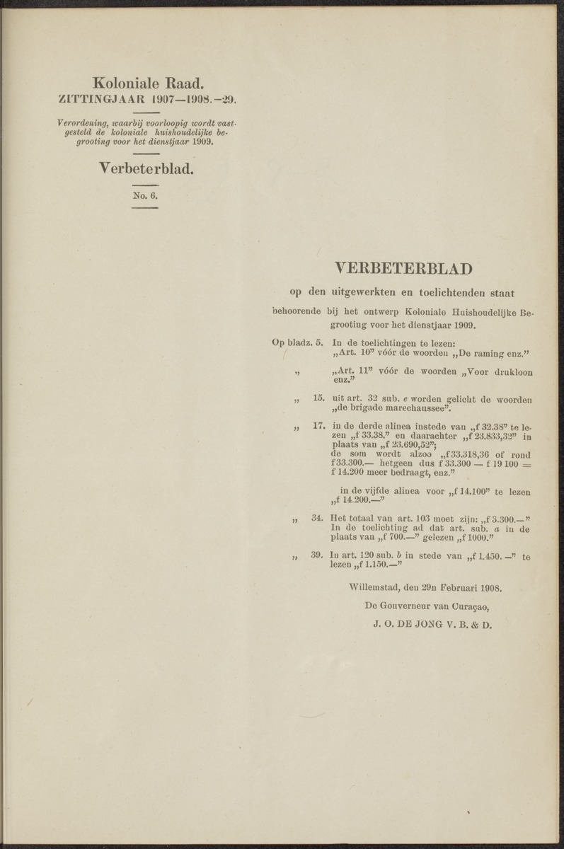 Notulen der zittingen - 