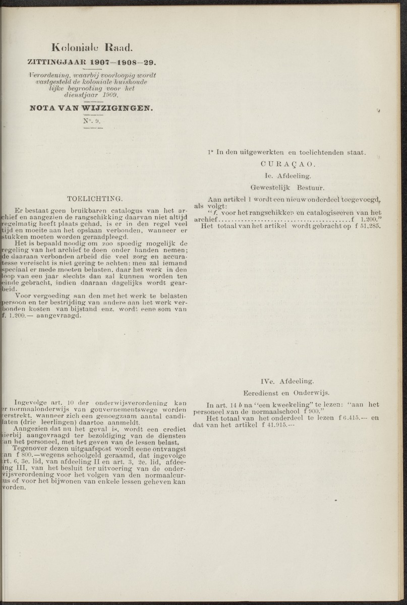 Notulen der zittingen - 