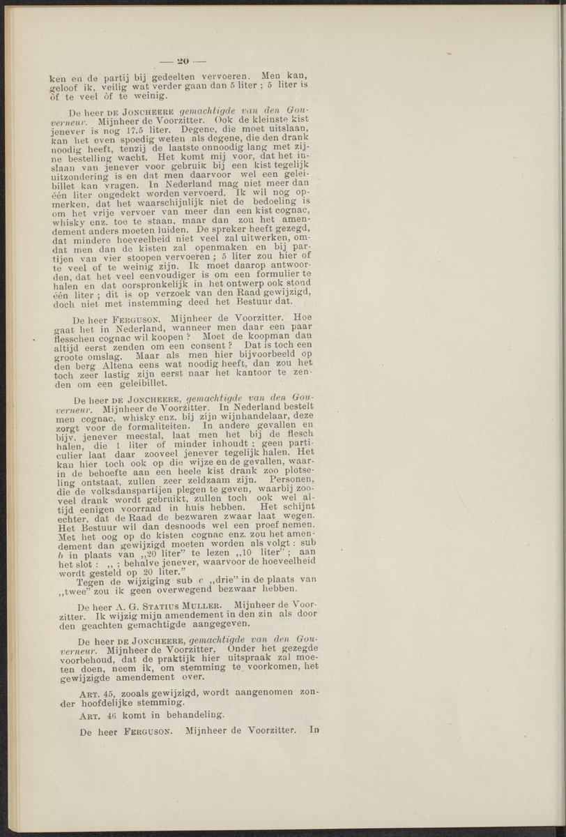 Notulen der zittingen - 