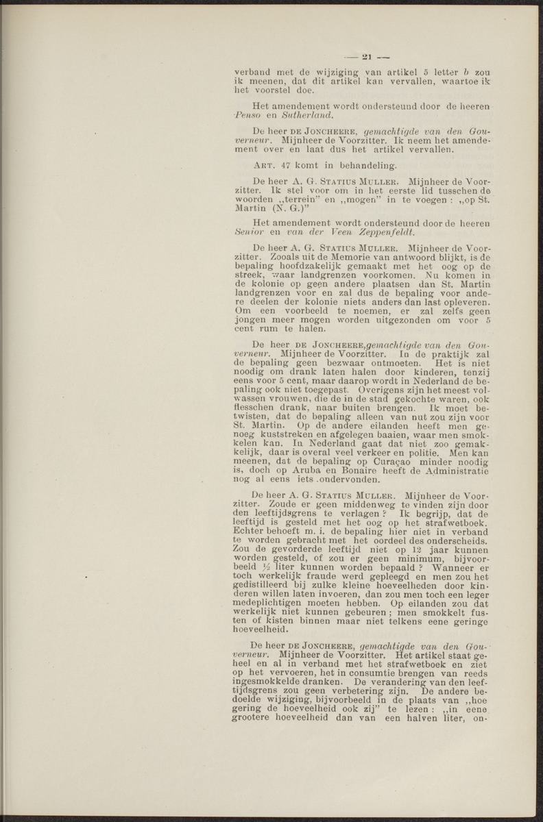 Notulen der zittingen - 
