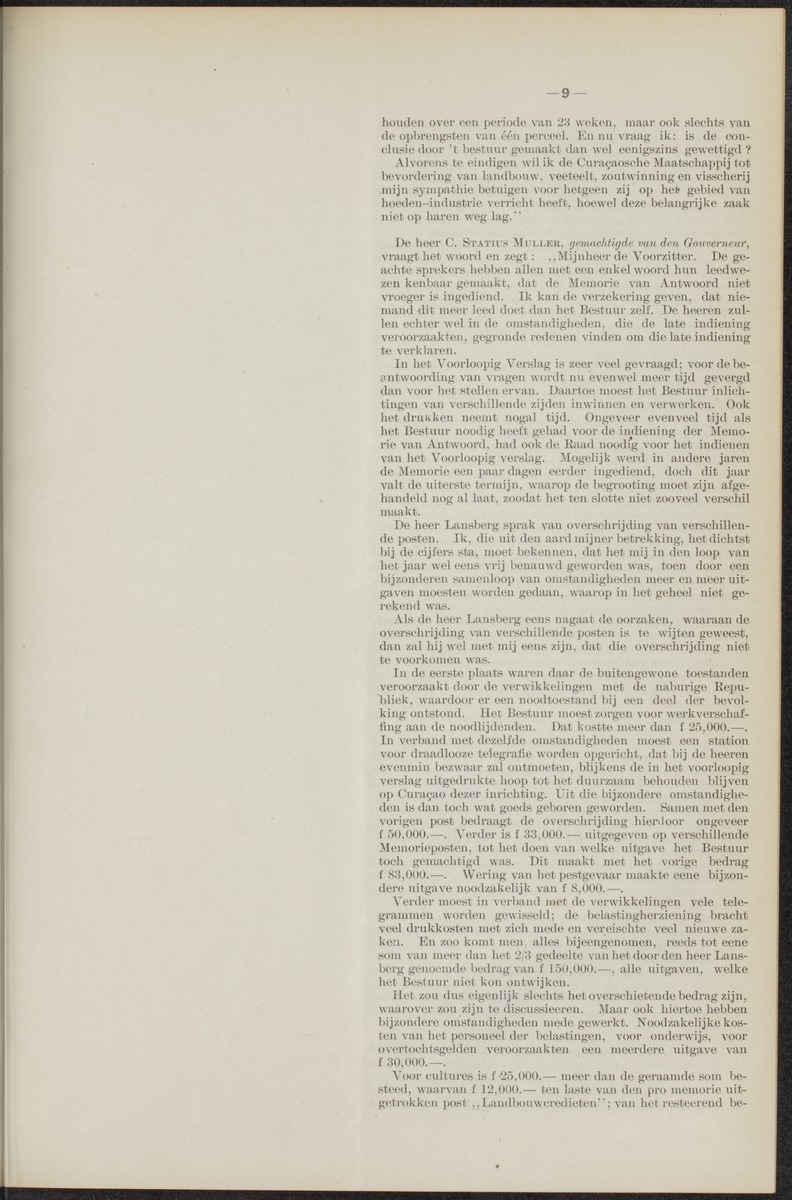 Notulen der zittingen - 