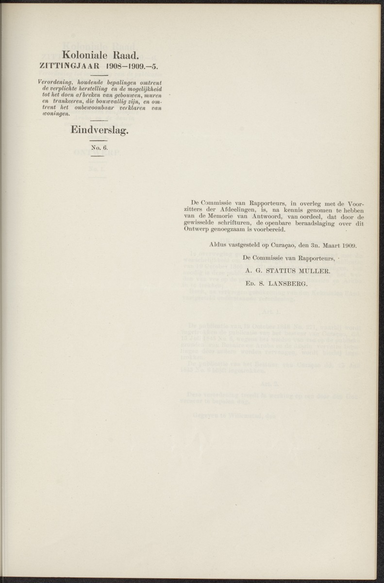 Notulen der zittingen - 